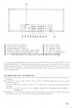 FM-AM Multiplex Receiver Stereo Cassette-8 Track Recorder M2601; Yorx Electronics; (ID = 1883005) Radio