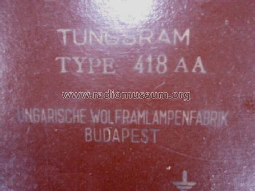 Tungsram 418AA; Youngs Radio & (ID = 993388) Radio