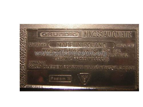 Automatic Kassettenrecorder Grundig MK235; Unitra ZRK, Zaklady (ID = 292592) Reg-Riprod