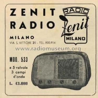 533; Radio Zenit; Milano (ID = 3066219) Radio