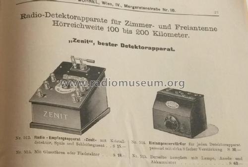 Radio-Empfangsapparat Nr. 512; Zenit Marke, Max (ID = 1954129) Crystal