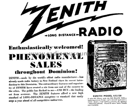 6-S-128; Zenith Brand, C & A (ID = 2946200) Radio