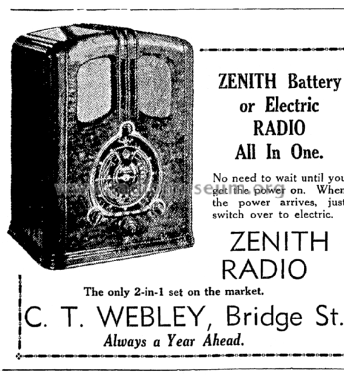 7-J-232T; Zenith Brand, C & A (ID = 2947773) Radio