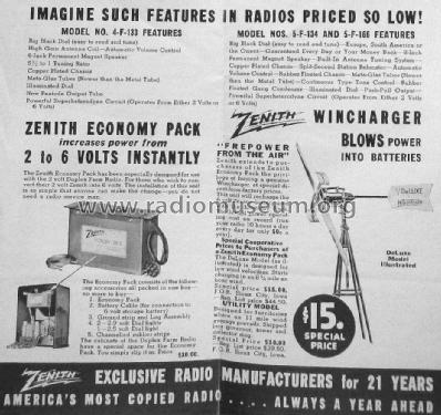 4F133 Ch= 5407; Zenith Radio Corp.; (ID = 1617223) Radio