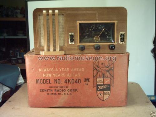 4K040G Ch= 4C54; Zenith Radio Corp.; (ID = 259303) Radio