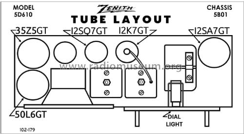 5D610 Ch=5B01 early; Zenith Radio Corp.; (ID = 2932364) Radio