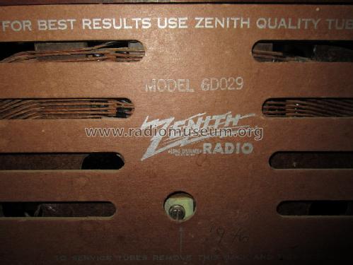 6D029 Consoltone Ch= 6C01; Zenith Radio Corp.; (ID = 1220949) Radio