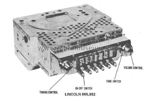 8ML882 Ch= 8E82 Lincoln; Zenith Radio Corp.; (ID = 1389336) Car Radio