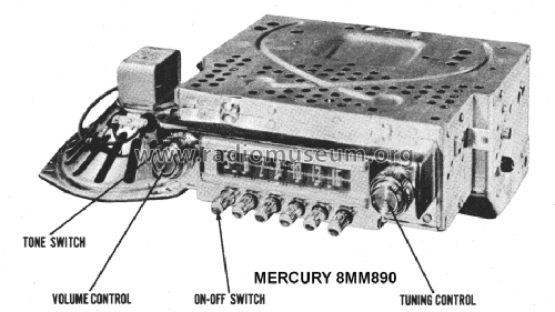 8MM890 Ch=8E90 Lincoln-Mercury; Zenith Radio Corp.; (ID = 1422928) Car Radio