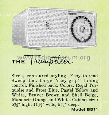 B511B 'The Trumpeteer' Ch= 5B10; Zenith Radio Corp.; (ID = 2028858) Radio