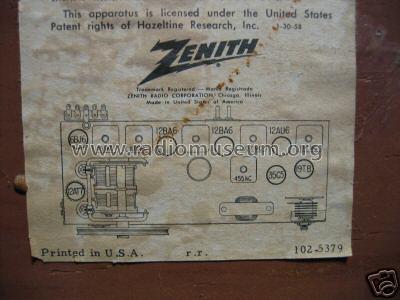 C730 AM-FM The Super Serenade Ch= 7C05; Zenith Radio Corp.; (ID = 118905) Radio
