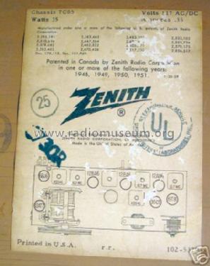 C730R 'The Super Serenade' Ch= 7C05; Zenith Radio Corp.; (ID = 118907) Radio