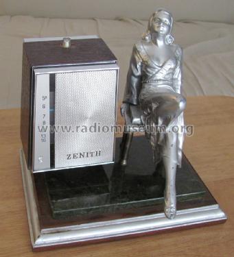 Desk Clock Radio Lady Statue Ch= 8YT56Z9; Zenith Radio Corp.; (ID = 1401719) Radio