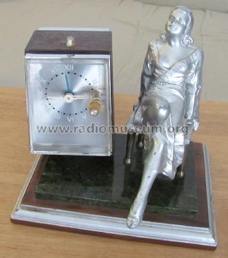 Desk Clock Radio Lady Statue Ch= 8YT56Z9; Zenith Radio Corp.; (ID = 1401723) Radio