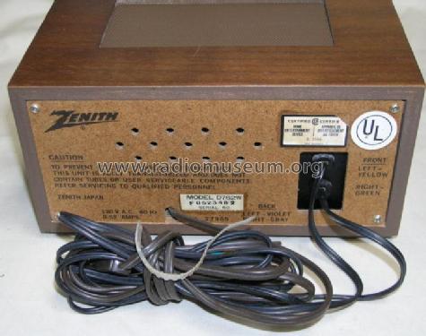 D762W-1 ; Zenith Radio Corp.; (ID = 1942517) R-Player