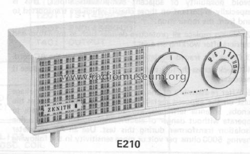 E210W ; Zenith Radio Corp.; (ID = 1255211) Radio