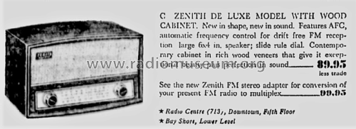 G730 AM-FM Ch= 7C05; Zenith Radio Corp.; (ID = 2369587) Radio