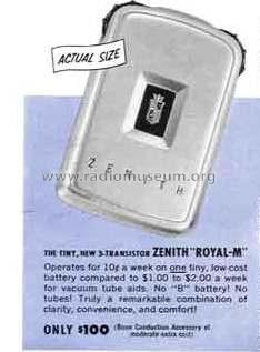 Royal M Hearing Aid; Zenith Radio Corp.; (ID = 1154397) Medicine