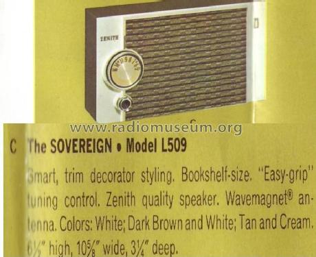 L509L 'Sovereign' Ch= 5J13; Zenith Radio Corp.; (ID = 323104) Radio