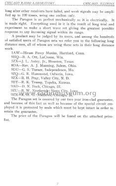 Long Distance Radio Apparatus Bulletin J-20; Zenith Radio Corp.; (ID = 2198200) Paper