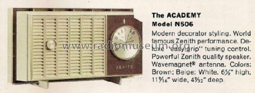 N506C The Academy Ch= 5N03; Zenith Radio Corp.; (ID = 1253198) Radio