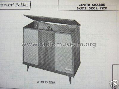 RK2600 Ch= 3K01; Zenith Radio Corp.; (ID = 570365) R-Player