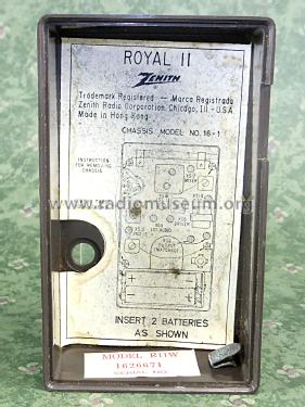 Royal 11W Ch= 16-1; Zenith Radio Corp.; (ID = 2282609) Radio