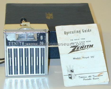 Royal 20-G Vest Pocket Radio Ch= 8NT-47-Z9; Zenith Radio Corp.; (ID = 895521) Radio