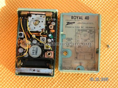 Royal 40F Ch= 6KT50Z1; Zenith Radio Corp.; (ID = 218884) Radio