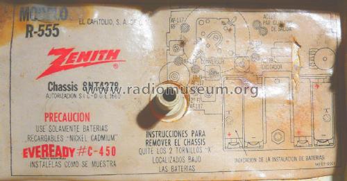 All Transistor Royal 555 Sun Charger 8NT4278; Zenith Radio Corp.; (ID = 1899391) Radio