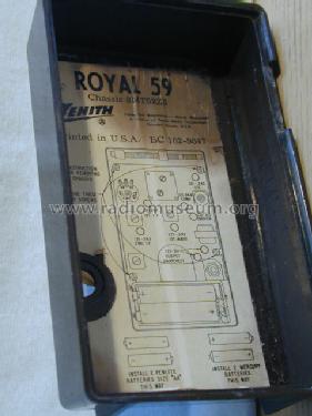 Royal 59C, 59F, 59W Ch= 8MT52Z8; Zenith Radio Corp.; (ID = 765941) Radio