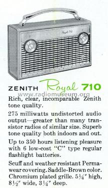 Royal 710L ; Zenith Radio Corp.; (ID = 2032652) Radio