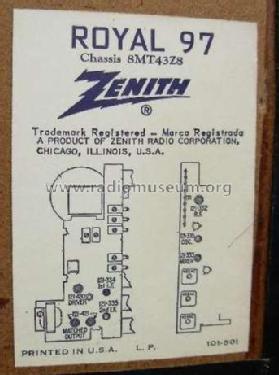 Royal 97 Super Navigator Direction Finder ; Zenith Radio Corp.; (ID = 521233) Radio