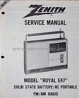 Royal E47 RA-47; Zenith Radio Corp.; (ID = 841353) Radio