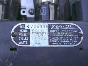 S-908 Ch= 5618; Zenith Radio Corp.; (ID = 254342) Radio