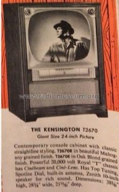 T2670E Ch= 19T23; Zenith Radio Corp.; (ID = 2752365) Television