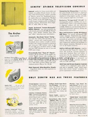 L2879E 'The Archer' Ch= 22L20; Zenith Radio Corp.; (ID = 1701614) Televisión