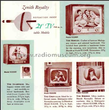 The Grenville K2229E; Zenith Radio Corp.; (ID = 2834366) Television