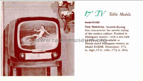 The Norfolk K1820; Zenith Radio Corp.; (ID = 2834325) Television