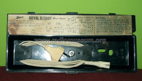 Trans-Oceanic Royal D7000Y Ch= 500MDR70; Zenith Radio Corp.; (ID = 791930) Radio