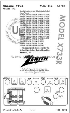 Doublet ID = 82335 ; Zenith Radio Corp.; (ID = 2878425) Radio