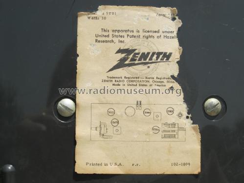 Y513G Ch=5Y01; Zenith Radio Corp.; (ID = 1029345) Radio