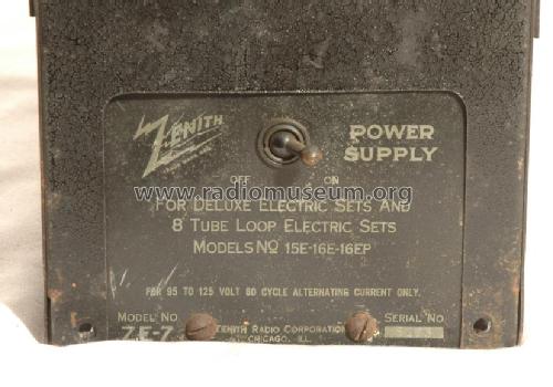 Power Supply ZE-7; Zenith Radio Corp.; (ID = 880924) Strom-V