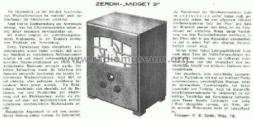 Midget 2 RG22; Zerdik; Wien (ID = 10315) Radio