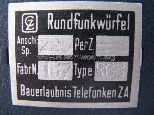 Überland 'Rundfunkwürfel' RG3 ; Zerdik; Wien (ID = 725596) Radio