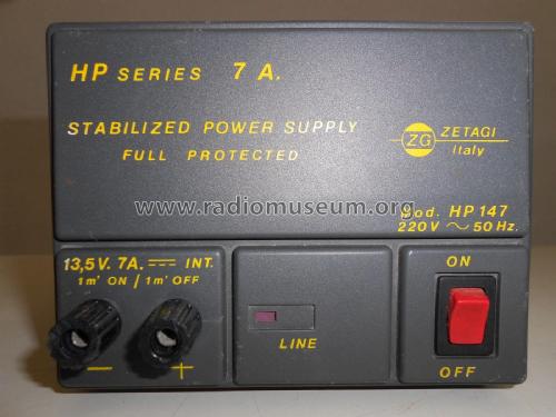 Stabilized Power Supply 147; Zetagi S.p.A.; (ID = 2270341) Equipment