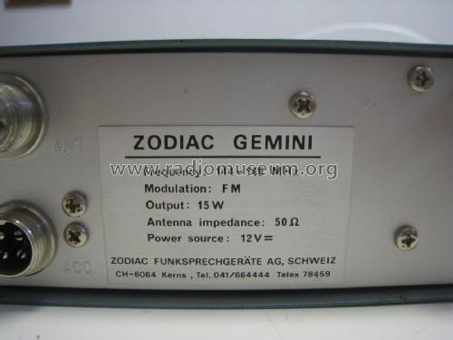 Gemini Amateur Transceiver FM -VHF 144/148 MHz; Zodiac Funksprechger (ID = 1981054) Amat TRX