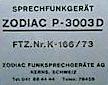 CB-Handfunksprechgerät P-3003 D; Zodiac Funkgeräte (ID = 543519) Ciudadana