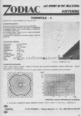 VHF Antenna Turnstile-4; Zodiac Funkgeräte (ID = 2757665) Antenna