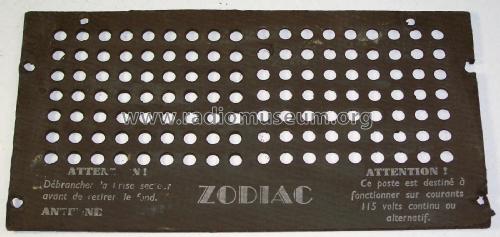 Inconnu - Unknown 3 ; Zodiac-Radio; Paris (ID = 2125621) Radio